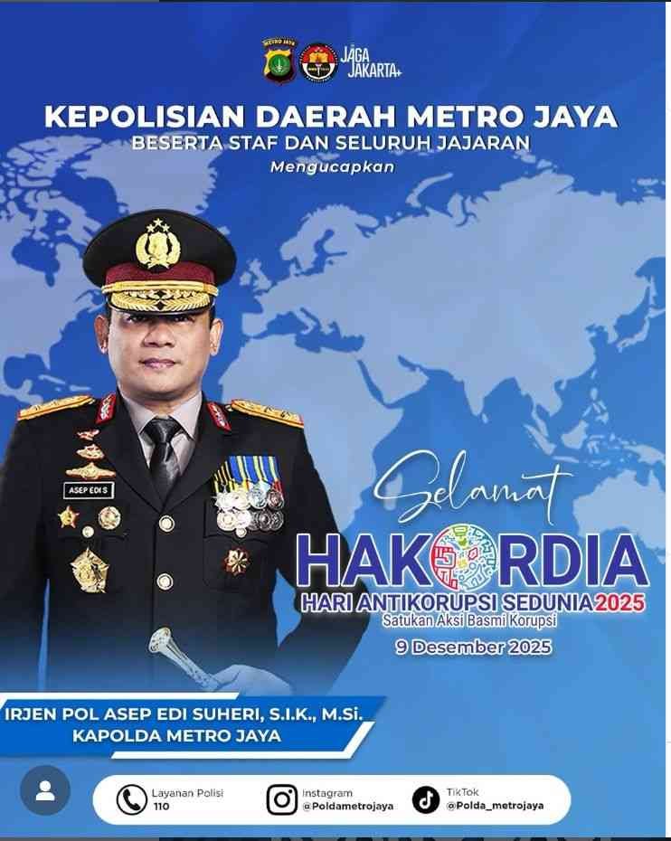 Berani Jujur, Berani Maju : Komitmen Polda Metro Jaya di Hari Antikorupsi Sedunia